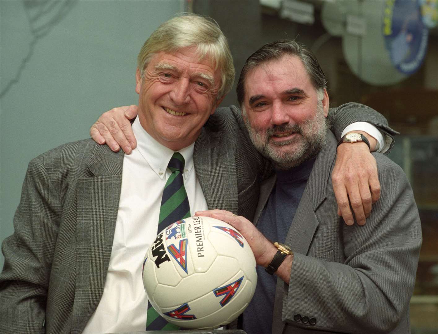 Sir Michael Parkinson and football legend George Best (Fiona Hanson/PA)