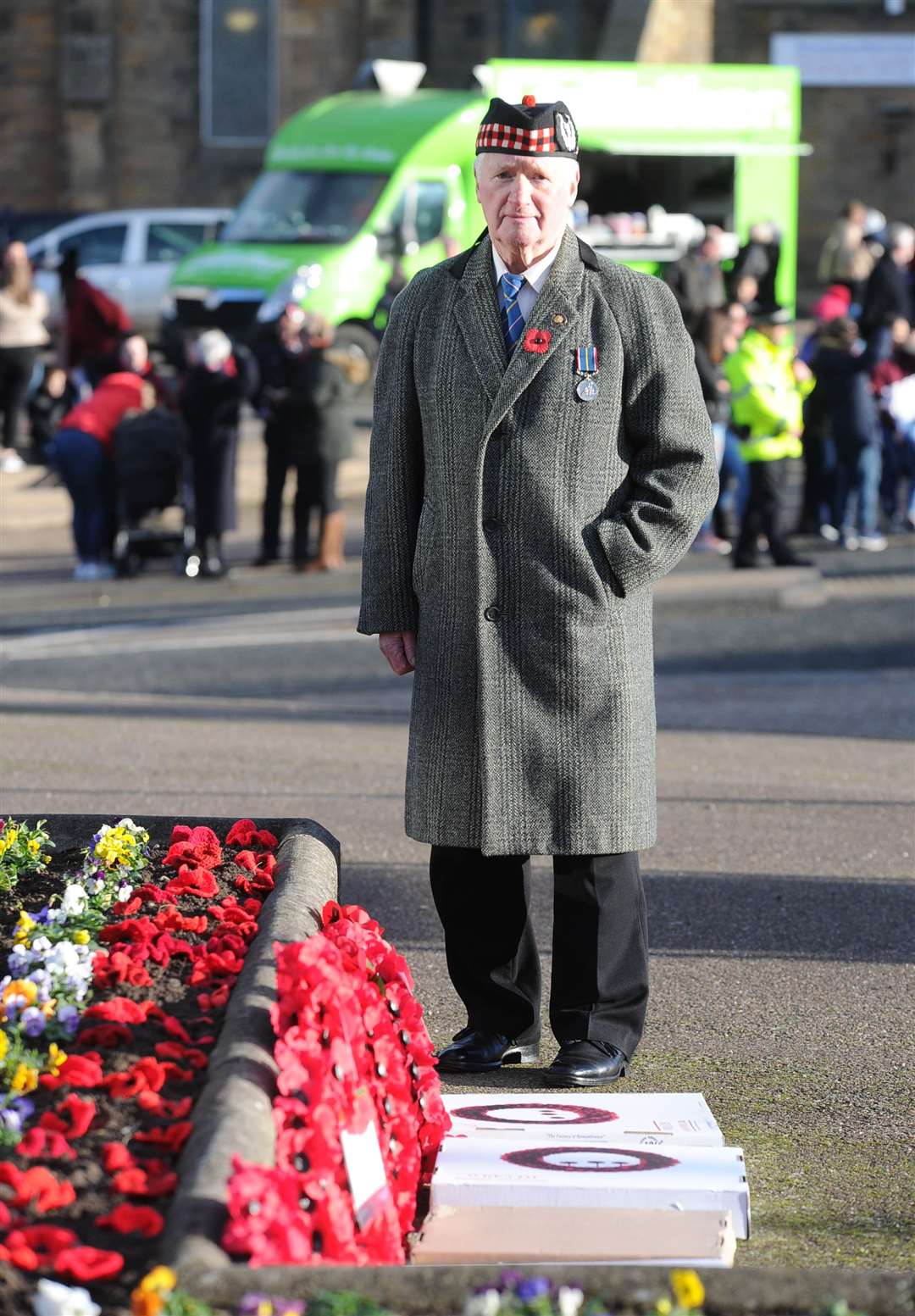 John Grant, pictured here at last year's Remembrance Sunday service in Buckie, is to take the salute this Sunday. Picture: Eric Cormack. Image No.042559