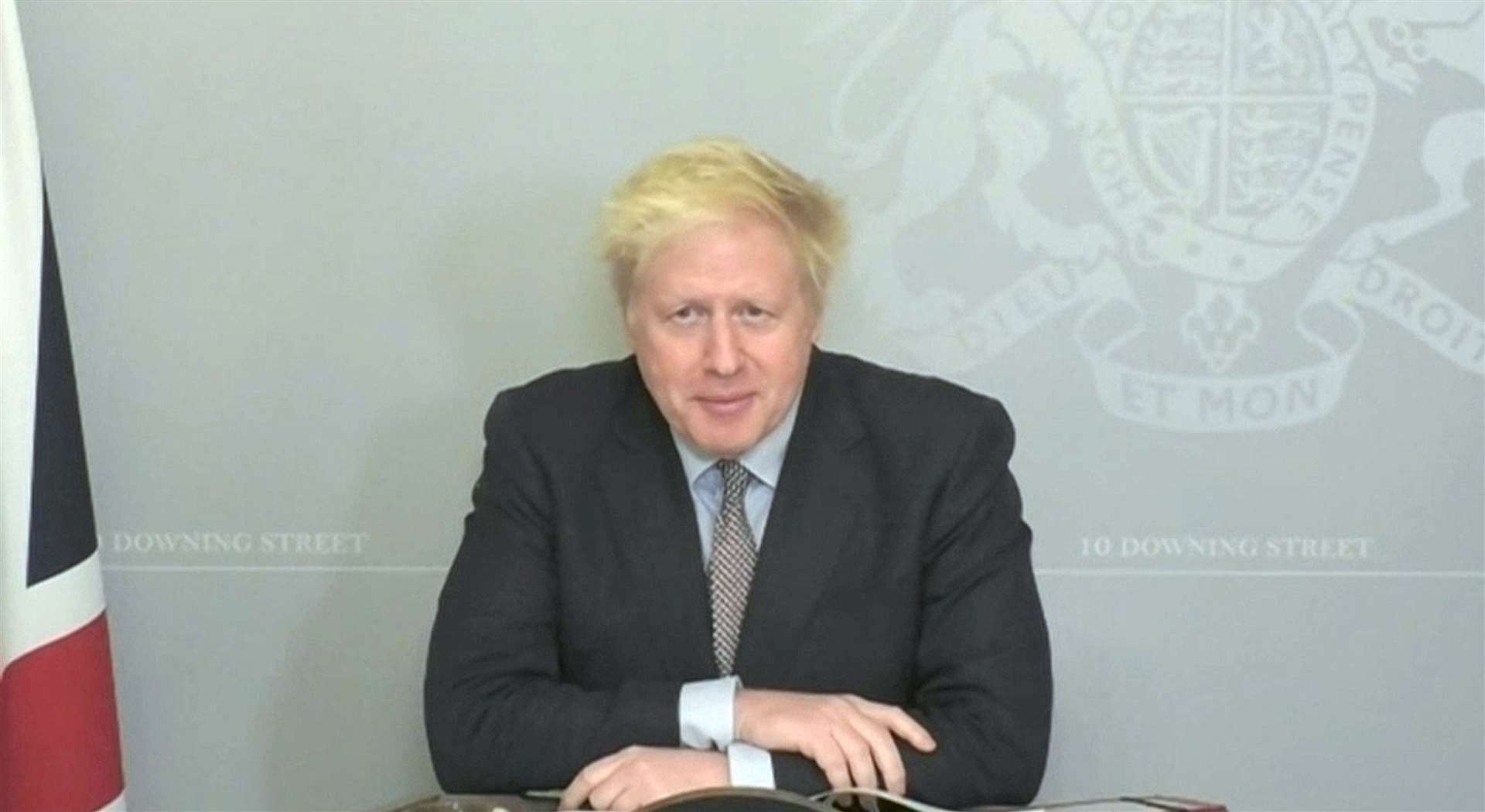 Boris Johnson was speaking via video link from Downing Street (House of Commons/PA).