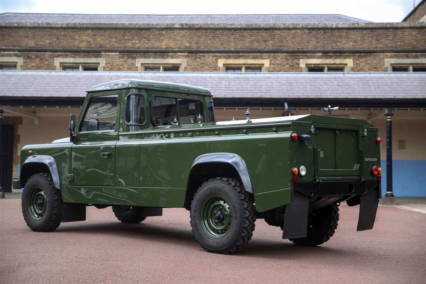 The Land Rover that will be used to transport the coffin (Steve Parsons/PA)