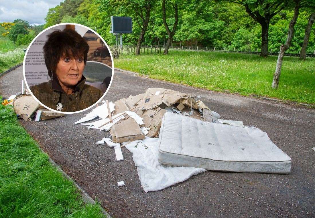 Lorna Paterson has shared her anger over Moray Council not passing any unpaid fly-tipping fines to the Procurator Fiscal.