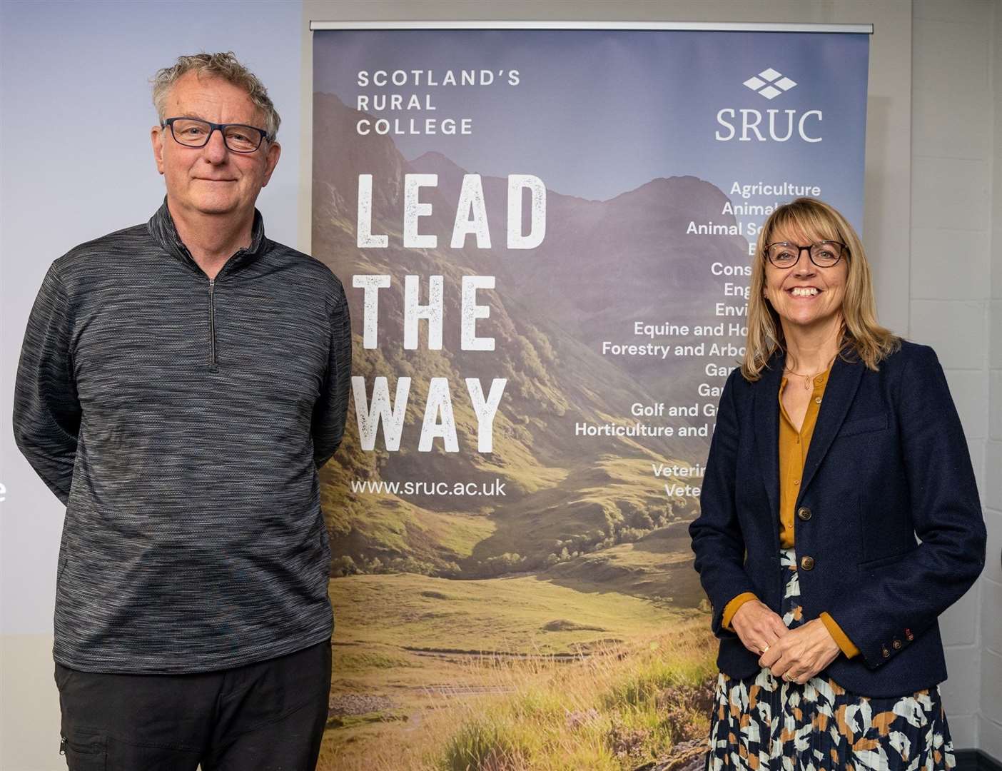 Guest speaker Dr Jeremy Leggett with director of SRUC's Enterprise Academy for the Rural and Natural Economy Dr Carol Langston.
