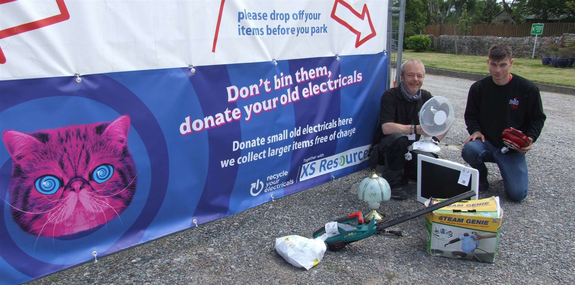 Electrical items which can be reused will be collected by Stella's Voice volunteers