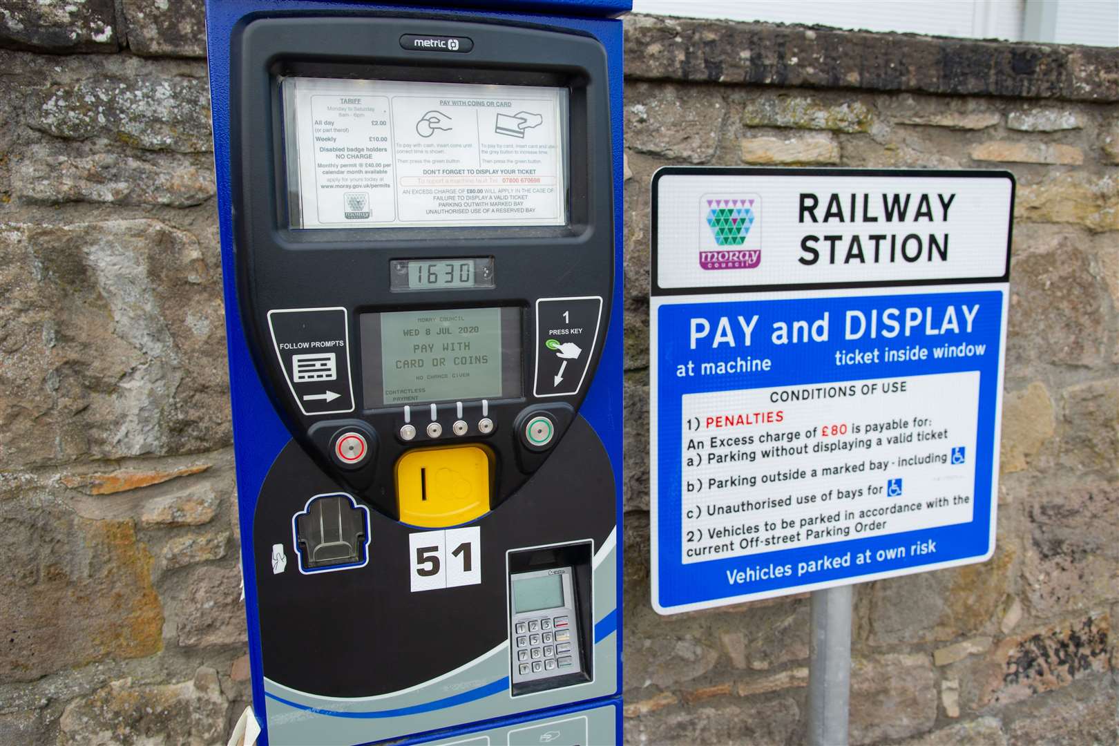 PaybyPhone will be introduced at Moray Council's Elgin car parks from tomorrow. Picture: Daniel Forsyth.