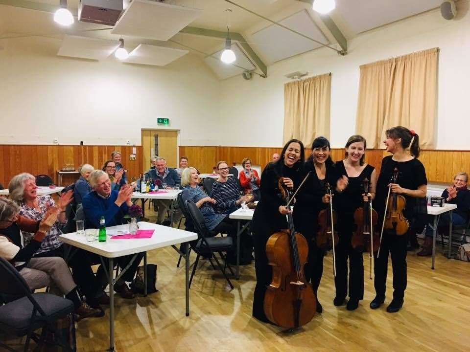 The Thistle String Quartet pictured at a previous visit to Monymusk