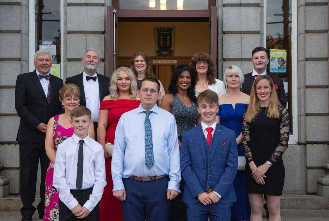The winners of the 2019 awards which were held at Inverurie Town Hall.