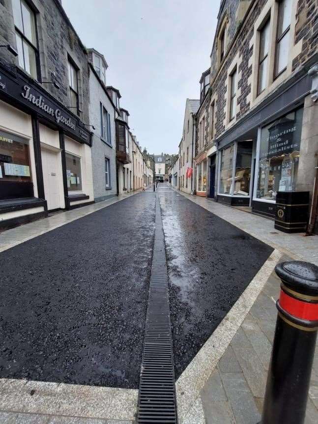 A regeneration project was completed at Banff's Bridge Street.