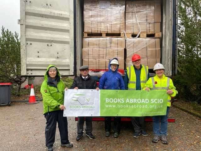 The Books Abroad team saw a lorryload of books off from their Rhynie base, on a long journey to Sri Lanka...Picture: Books Abroad