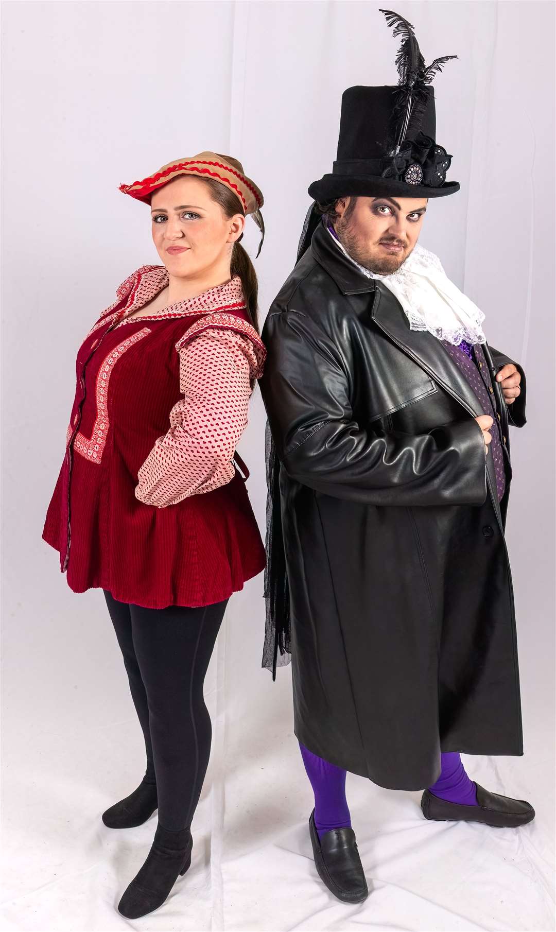 Sarah Tassell from Keith as Jack Trott and Neil Bell-Forsyth as giant henchman Fleshcreep. Picture: Kate Friday