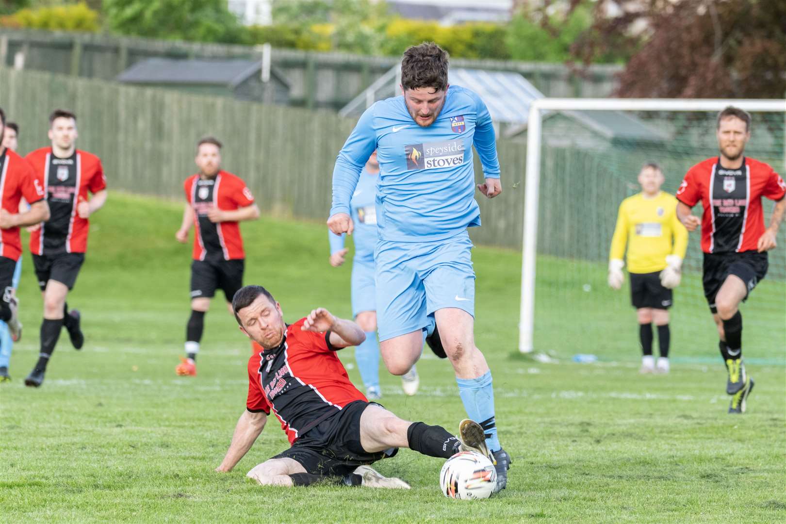 Ricky Henderson helped Islavale to victory over Burghead. Picture: Beth Taylor.