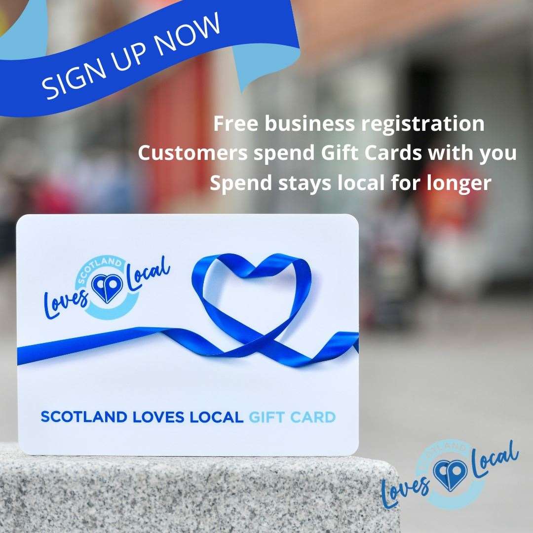 Scotland Loves Local's gift card promotion.