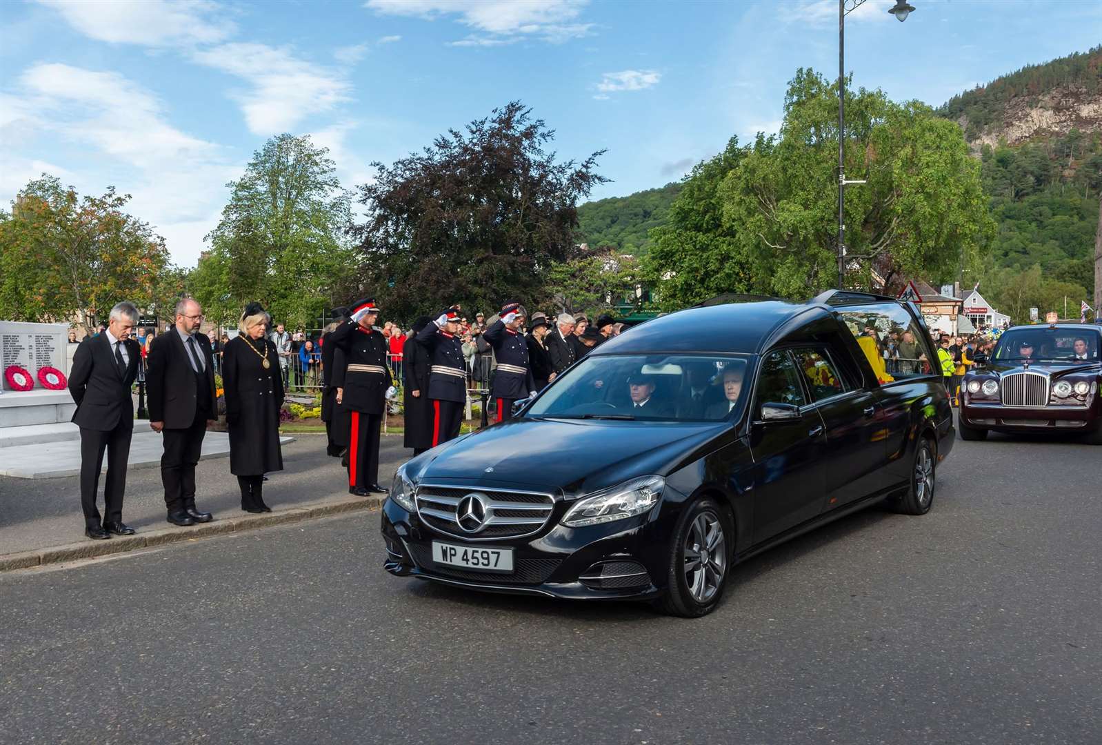 The funeral procession of Her Majesty in Aberdeenshire on Sunday. Picture:Aberdeenshire Council