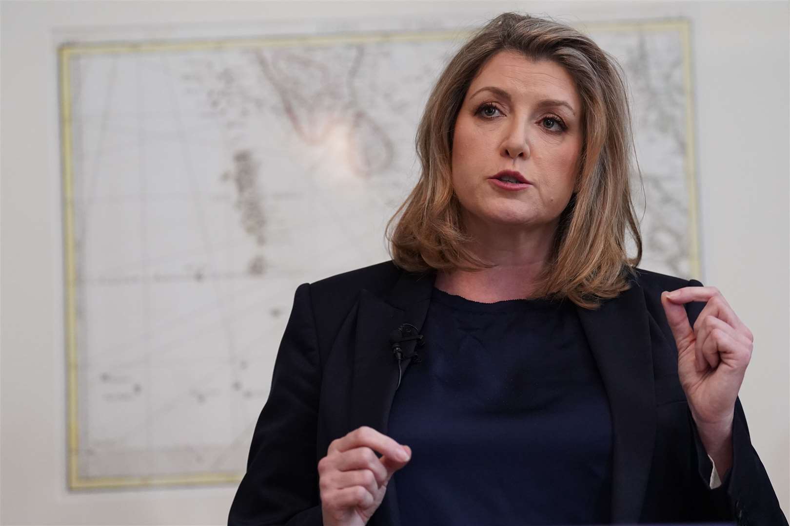 Penny Mordaunt has finished second in each round of voting but faces a fight to hold on to that spot (Stefan Rousseau/PA)