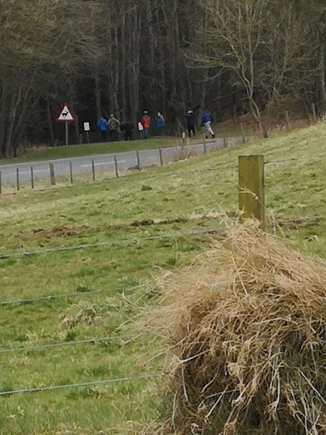 A group of individuals were spotted heading into the Fyvie Castle estate.