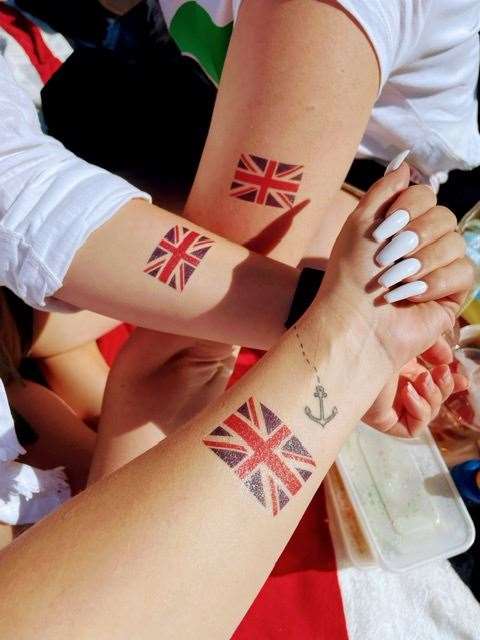Union Jack tattoos (Dr Poppy Gibson)