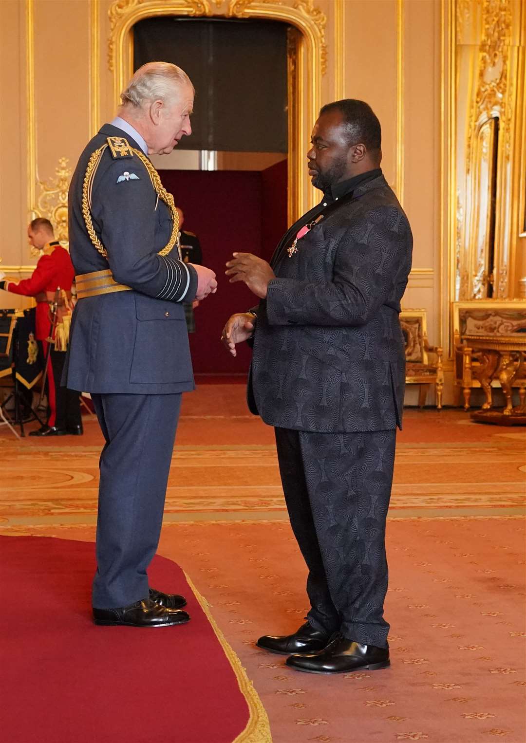 Daniel Poku is made a Member of the Order of the British Empire by the King (Jonathan Brady/PA)