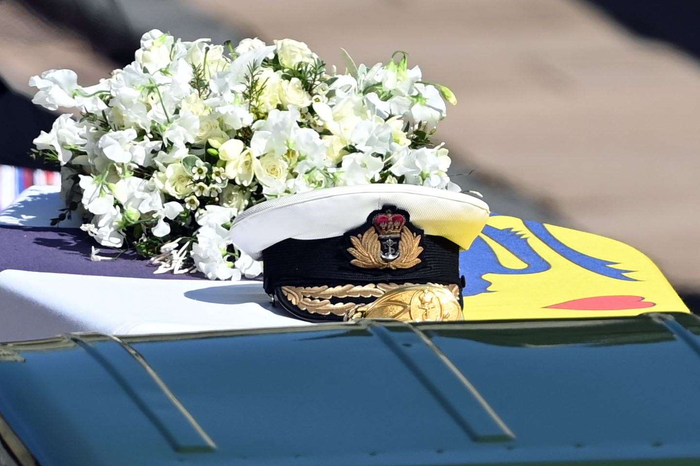 The duke’s cap takes pride of place (Leon Neal/PA)