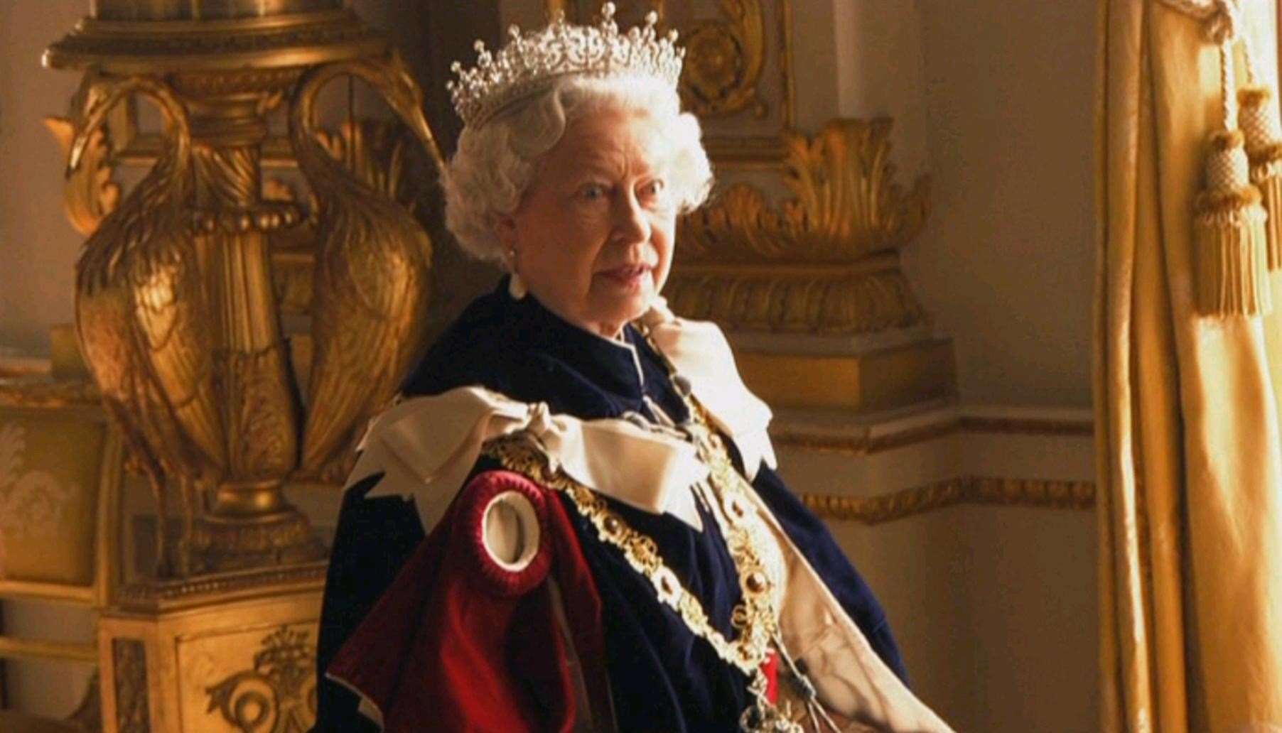 The Queen’s reaction during BBC One’s A Year With The Queen programme during her photoshoot with Annie Leibovitz (BBC One/PA)