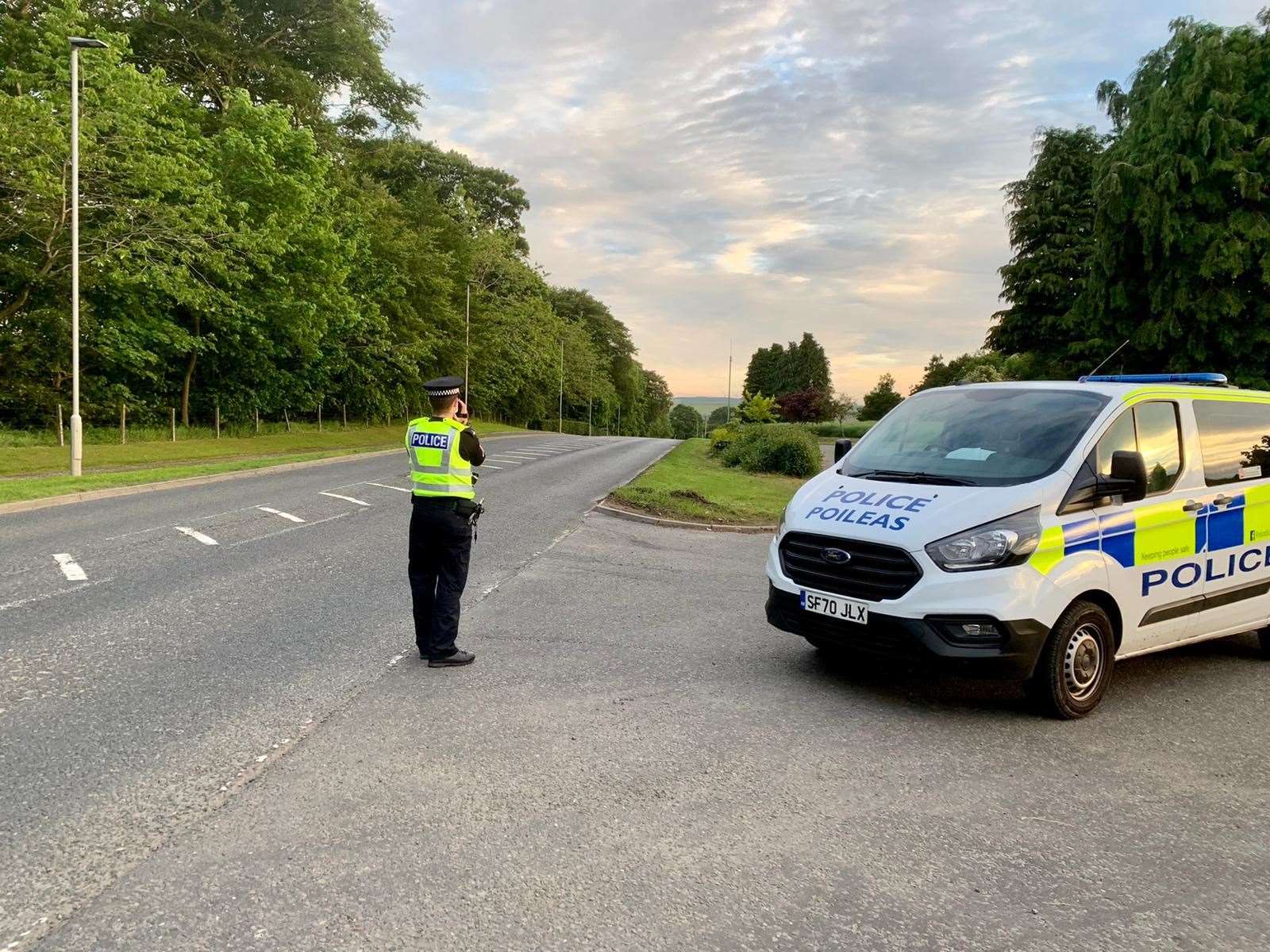 Police detected the man on the A920 between Pitmedden and Ellon.