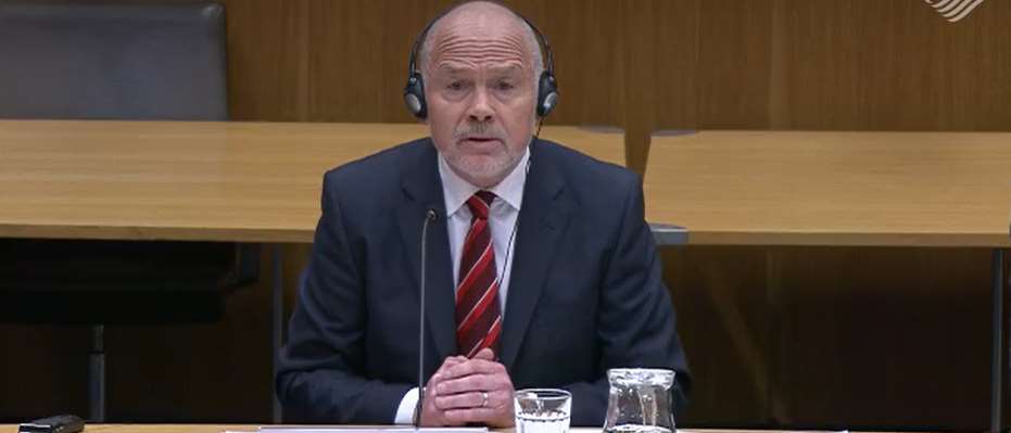 WRU Chair Ieuan Evans gives evidence in front of a Senedd committee (Senedd.TV/PA)
