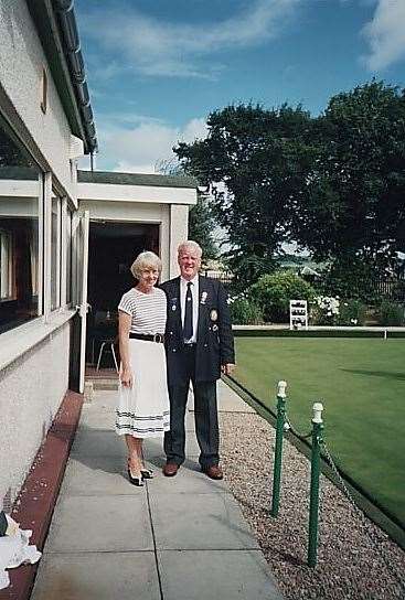 Marion and Dennis McDonald at the presentation of the Freedom of the Green.