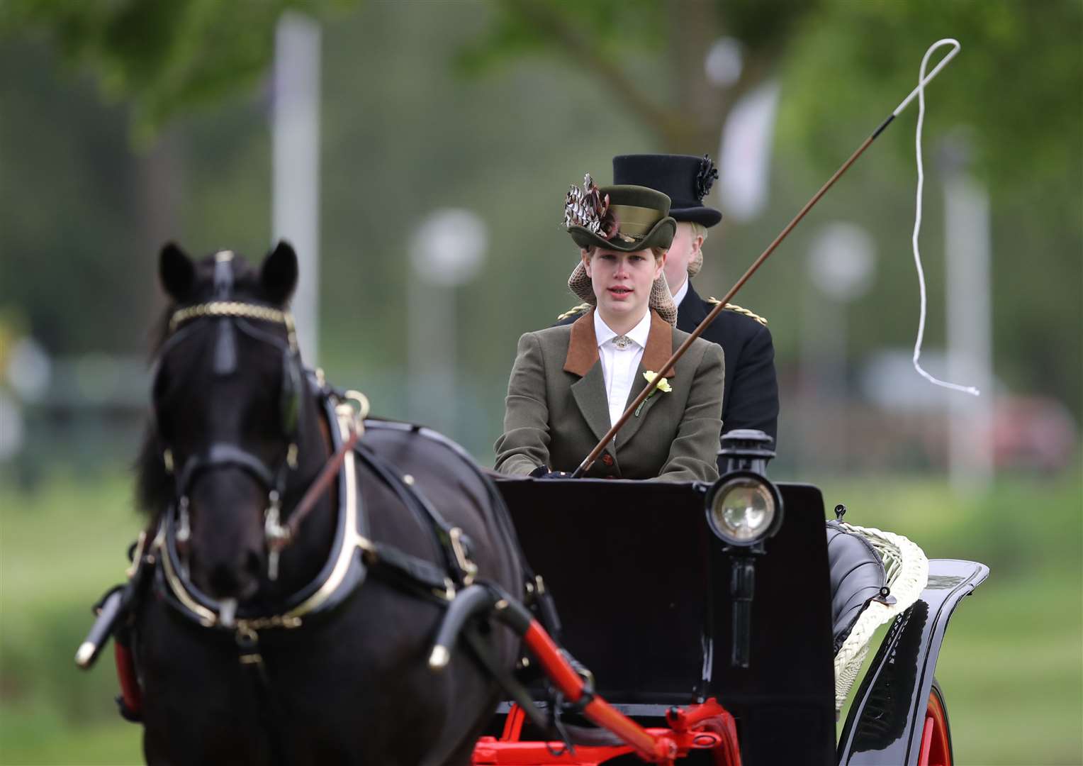 Lady Louise Windsor carriage driving during the Royal Windsor Horse Show (Andrew Matthews/PA)