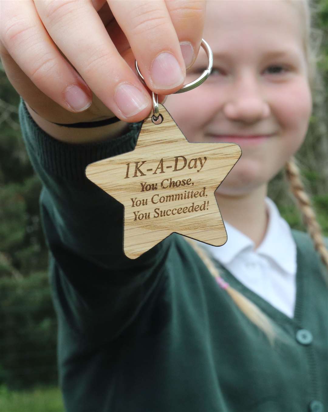 Pupils who completed the challenge received a thank-you keyring and a certificate. Picture: David Porter