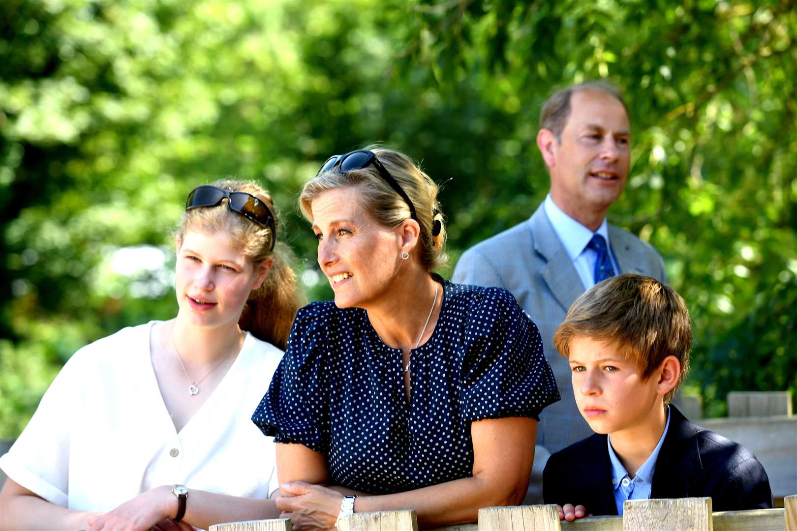 Lady Louise, her brother Viscount Severn and their parents the Earl and Countess of Wessex during a visit to the Wild Place Project in Bristol in 2019 (Jacob King/PA)