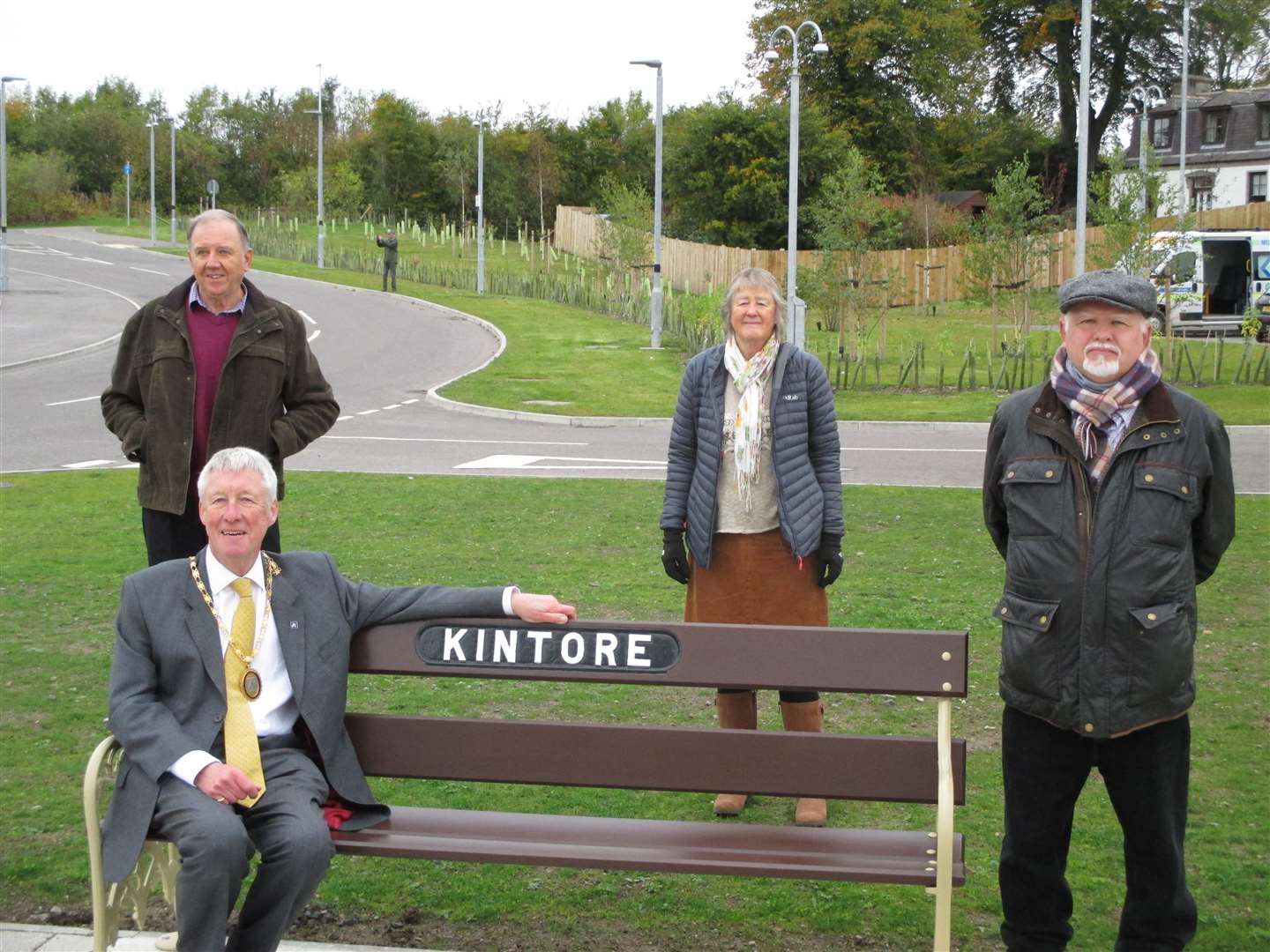 Benches at the station were restored by Inverurie and District Men's Shed.