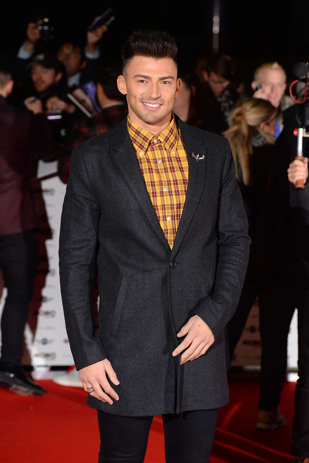 Jake Quickenden arriving at the Mobo Awards in 2014 (Dominic Lipinski/PA)