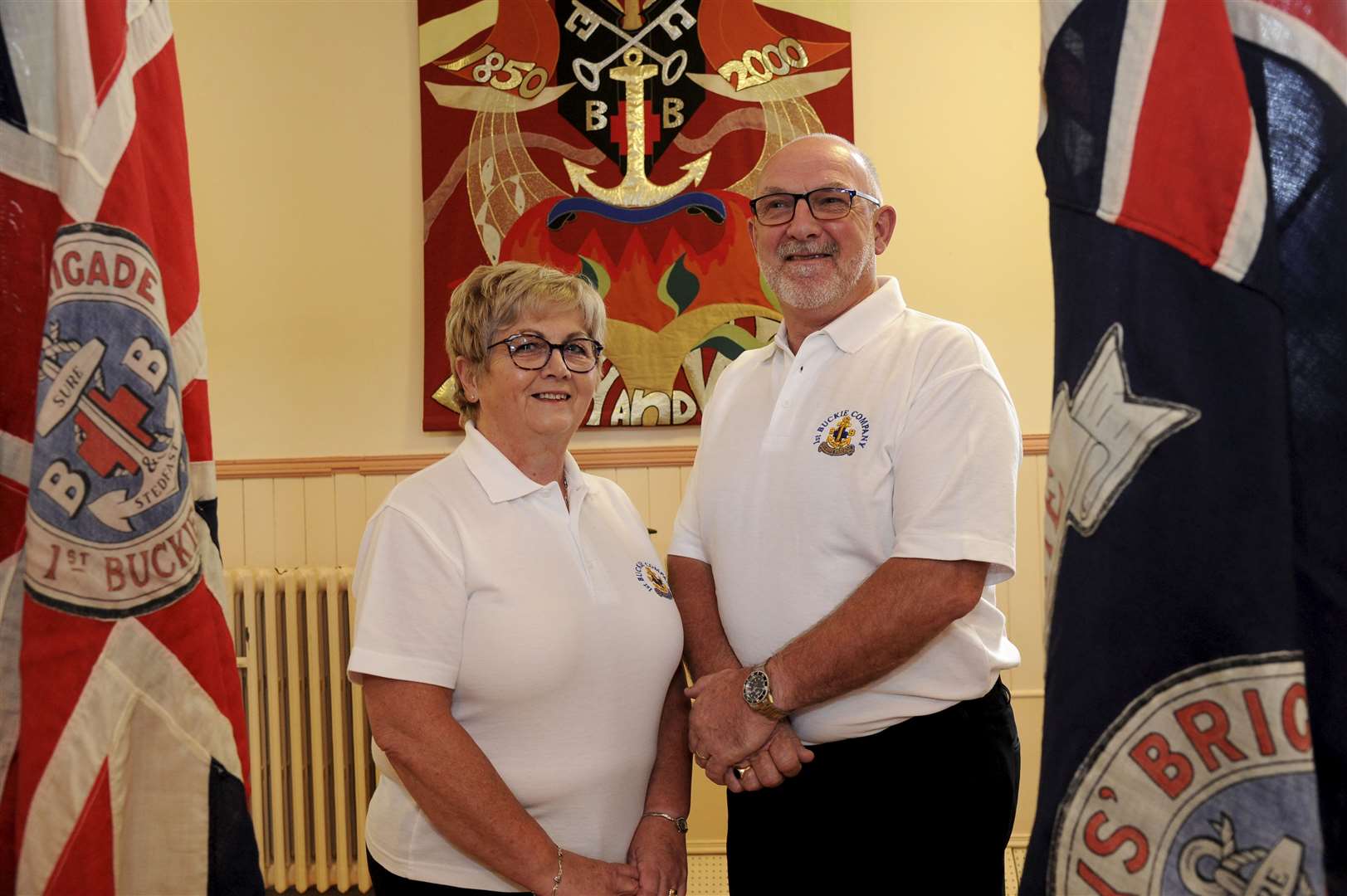 Grant and Catherine Stewart, have devoted a total of 100 years' service to Buckie Boys' Brigade. Picture: Eric Cormack
