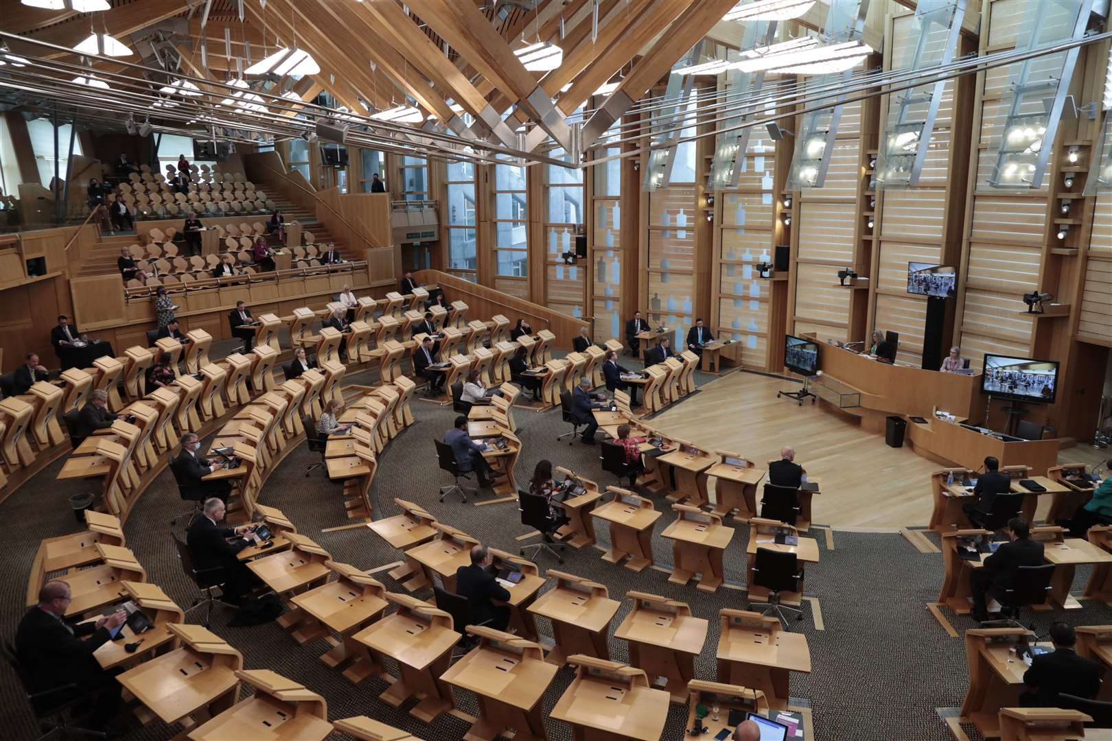 Questions were asked at Holyrood.
