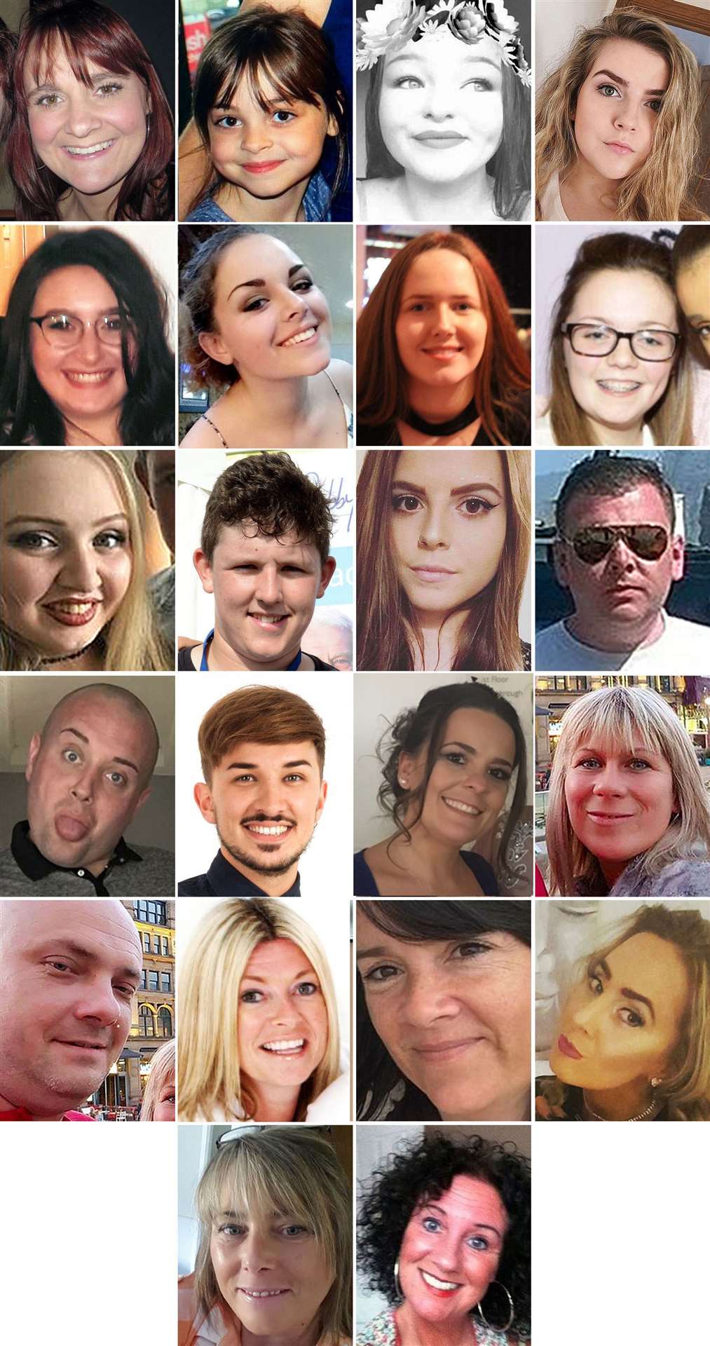 The 22 victims of the terror attack during the Ariana Grande concert at the Manchester Arena GMP/PA)
