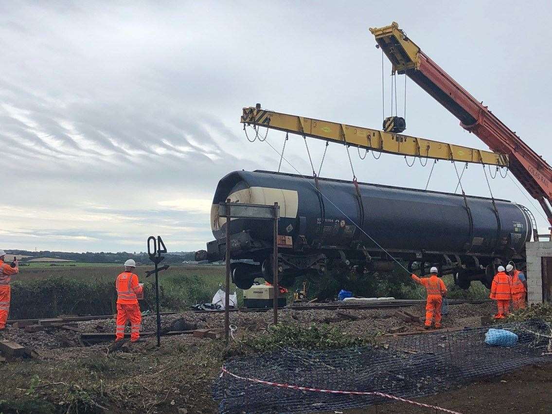 The investigation into the derailment found some of the train’s wheels had been damaged by a fault with the brakes (Network Rail/PA)