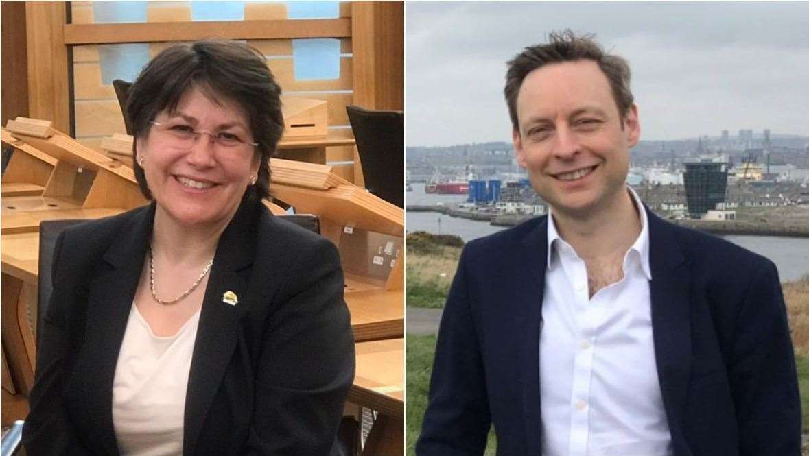 North-east MSPs Tess White and Liam Kerr.