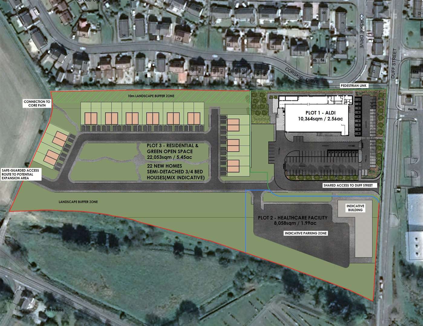 The masterplan for the site in Macduff was approved by councillors.