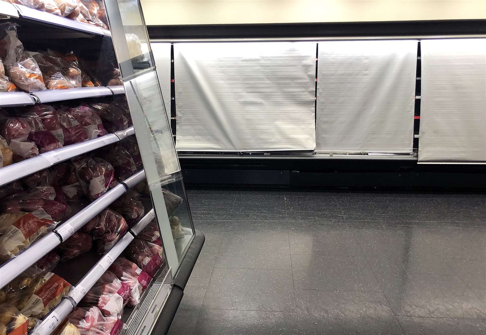 Depleted shelves at a supermarket in Dublin (Brian Lawless/PA)