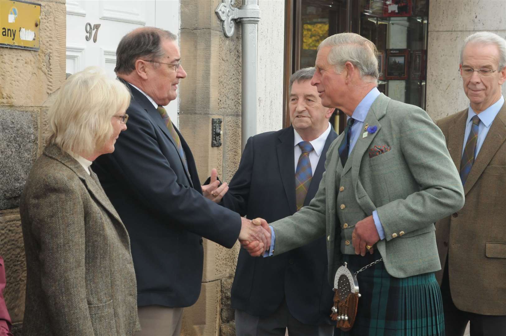 Prince Charles meets Hugh Fraser in Aberlour in 2012.