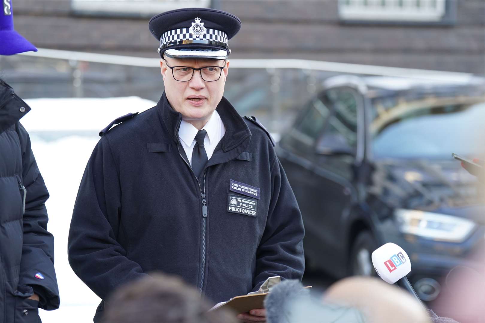Metropolitan Police Chief Superintendent Colin Wingrove speaks to the media outside Brixton police station about the incident (James Manning/PA)