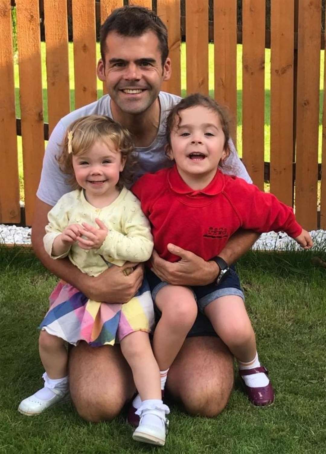 Ian Watt with daughters Florence (4) and Poppy (1).