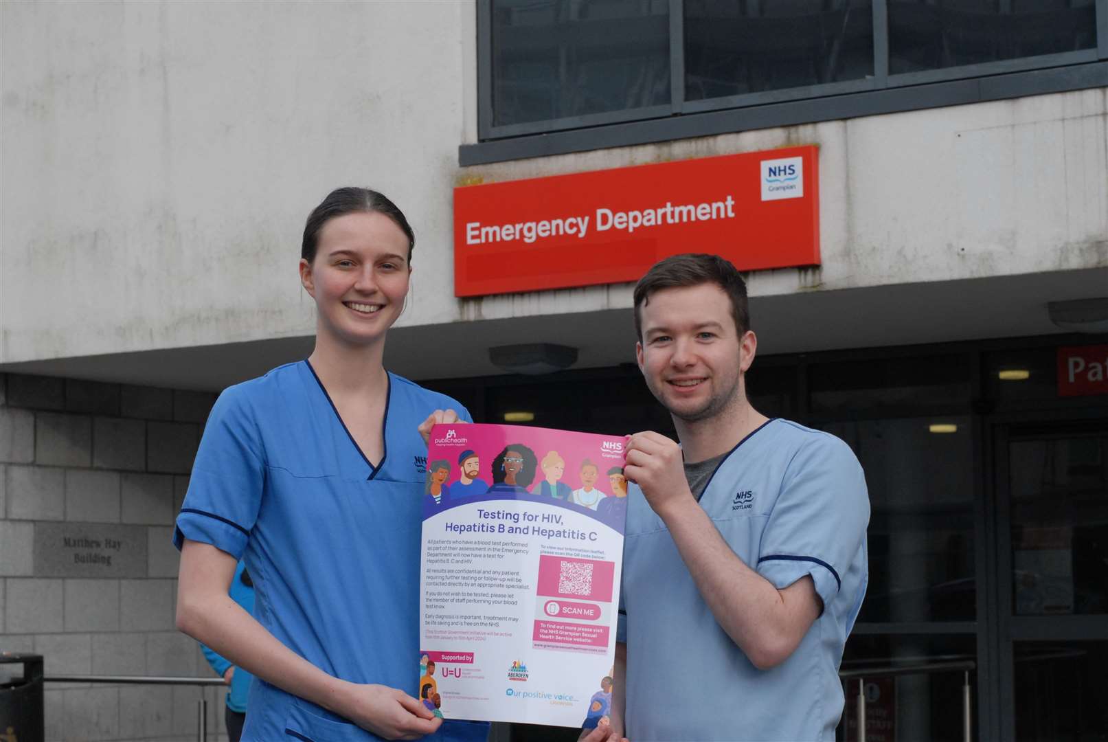 Staff nurse Charlotte Pinkerton and Alexander Brooks, senior health care support who are championing the pilot scheme.