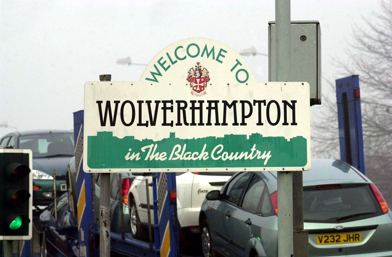 A sign welcoming visitors to Wolverhampton, which was made a city in 2000