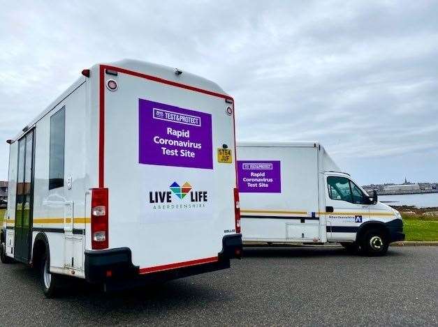Mobile Covid-19 testing units will be in Aberdeenshire this week.