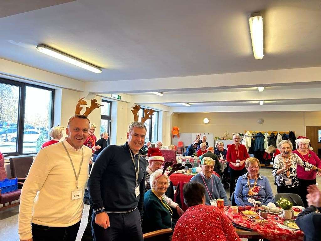 Barry Duncan (left) and Nick Dalgarno at the Living Well Café Christmas Party at Brimmond Church.