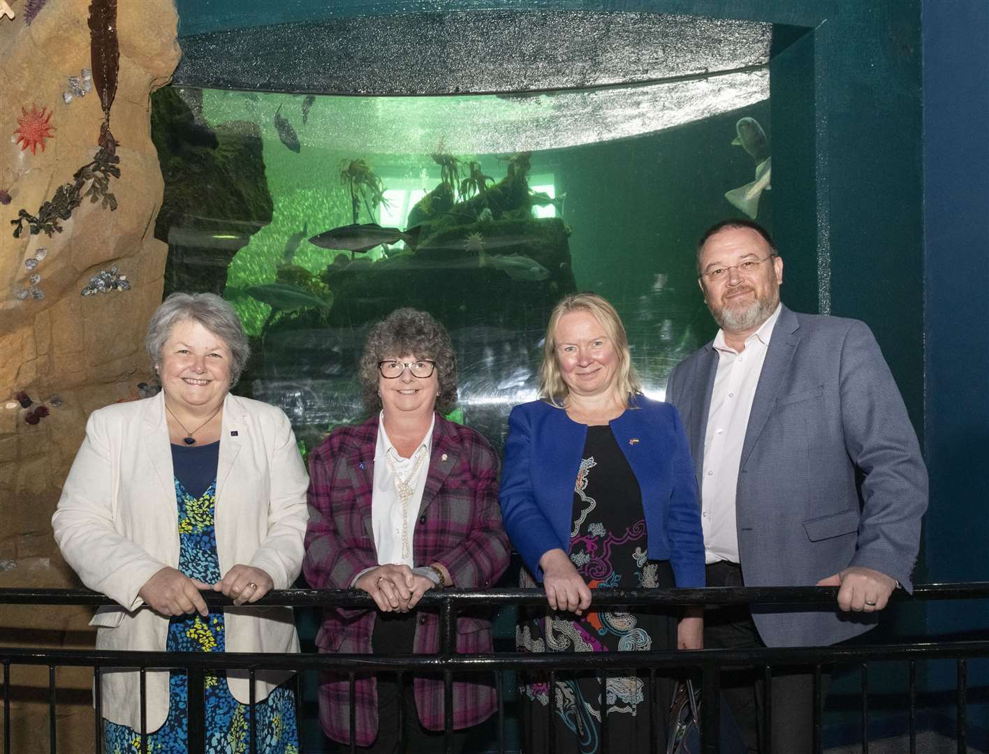 UK Government minister Felicity Buchan toured Macduff Marine Aquarium.