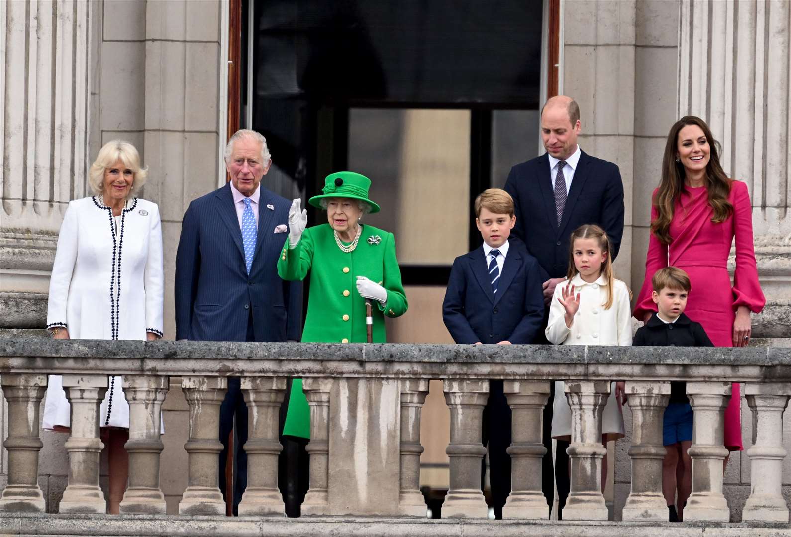 The Queen was joined by close family for the finale (Leon Neal/PA)