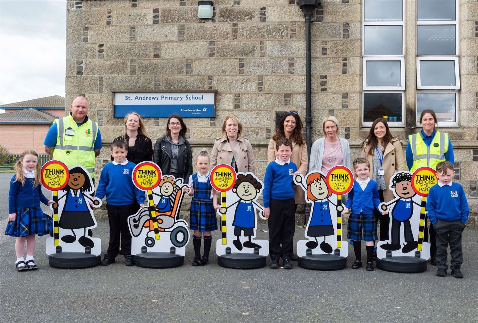 St Andrews Primary School give the parking buddies a warm welcome.