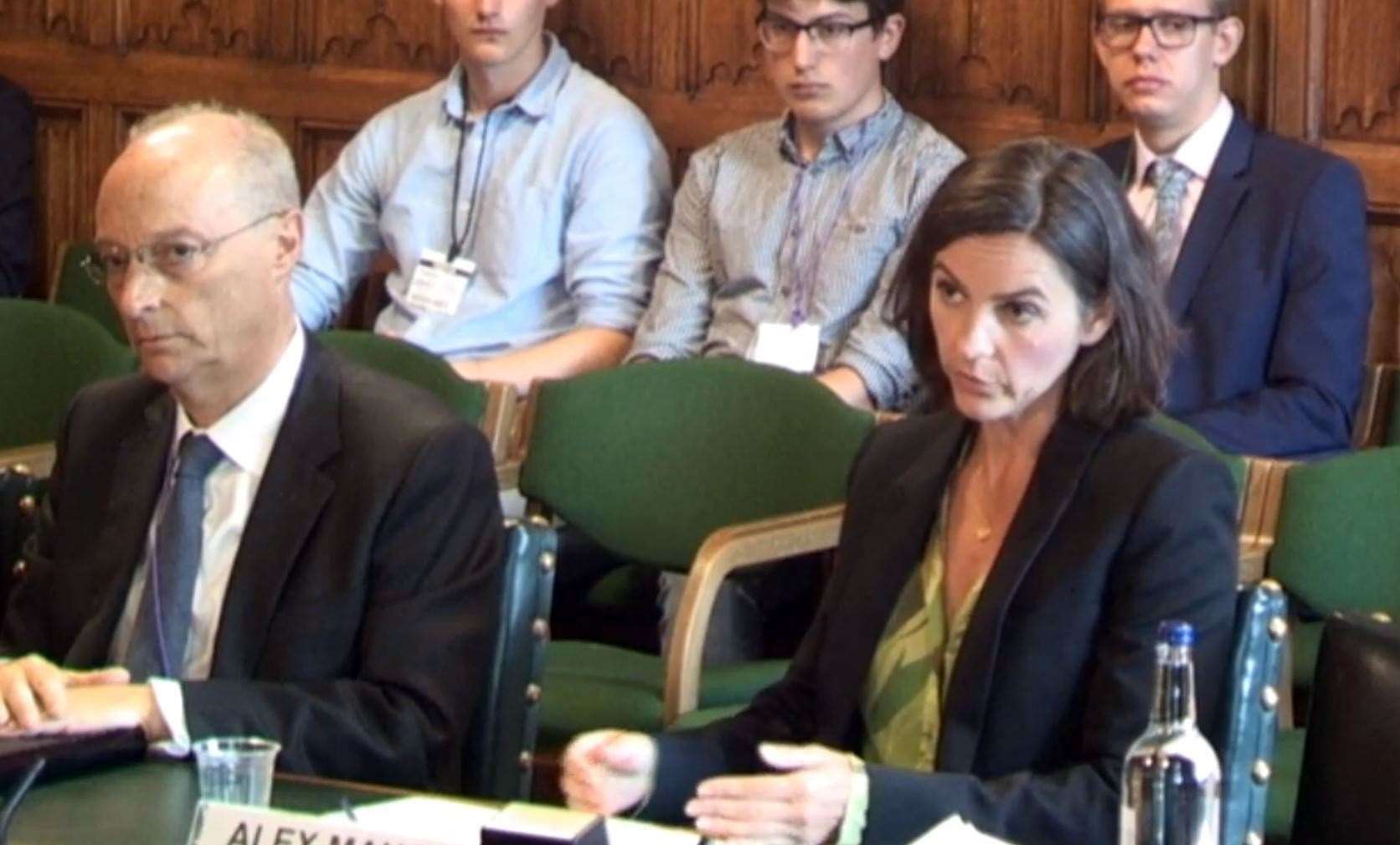 Channel 4’s chief executive Alex Mahon (right) and Channel 4 chairman Charles Gurassa at a previous appearance before the committee (House of Commons/PA)