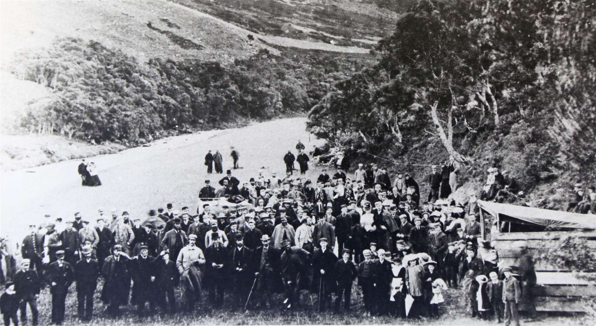 Locals gathered for the Cabrach picnic and games in the 1920s.