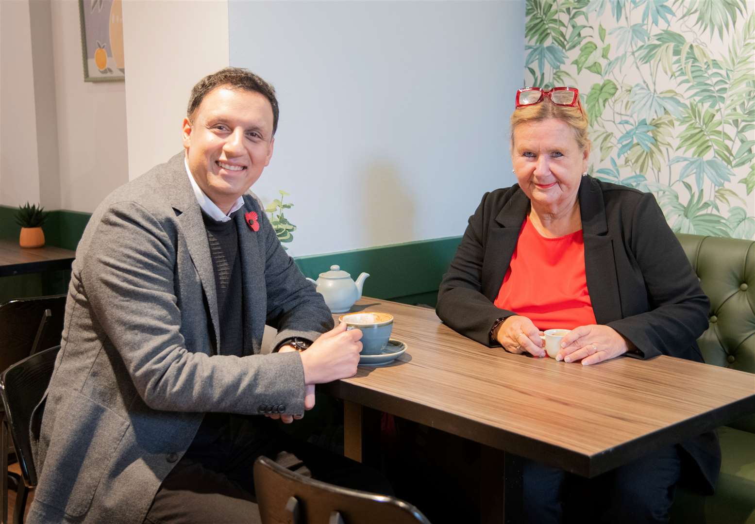 Scottish Labour leader Anas Sarwar with Elgin by-election candidate Catriona McBain…Picture: Daniel Forsyth